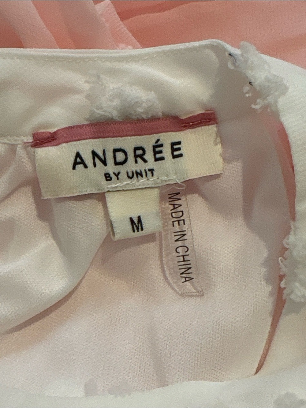 Andrée by Unit Maxi Dress M Pink White Swiss Dot - Picture 8 of 9